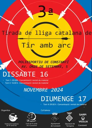 La tercera tirada de la lliga catalana de tir amb arc en sala reuneix més de 250 esportistes a Constantí